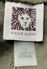 Load image into Gallery viewer, Anne Klein Womens Green Flat Front Regular Fit Trouser Pants Size 12 With Tag