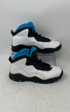 Load image into Gallery viewer, Nike Boys Air Jordan 10 310806-106 White Black Blue Lace-Up Sneakers Shoes Sz 5Y