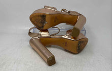 Load image into Gallery viewer, Michele Lopriore Milano Womens Rose Gold Block Heel Platform Sandals Size 36