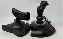 Load image into Gallery viewer, Lot Of 2 Pcs Thrustmaster Throttle Black Flight Controller Joystick Not Tested