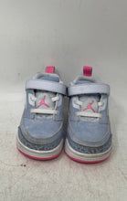 Load image into Gallery viewer, Nike Kids Air Jordan Spizike Low HJ7825-400 Light Blue Sneaker Shoes Size 7C