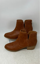 Load image into Gallery viewer, Sam & Libby Womens Westy Cali Brown Block Heel Back-Zip Ankle Booties Size 5