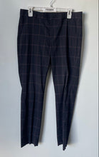 Load image into Gallery viewer, Banana Republic Womens Blue Plaid Print Flat Front Pockets Ankle Pants Size 8