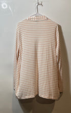 Load image into Gallery viewer, A New Day Womens Pink White Striped Open Front Cardigan Sweater Size XL