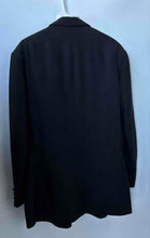 Load image into Gallery viewer, Studio Milano Mens Black Long Sleeve Notch Lapel Double-Breasted Blazer No Size