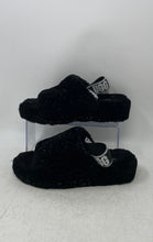 Load image into Gallery viewer, UGG Womens Fluff Yeah 1125232 Black Sparkle Open Toe Slide Slippers Size 7