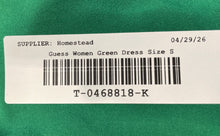 Load image into Gallery viewer, Guess Womens Green Spread Collar Roll-Tab Sleeve Button Front Shirt Dress Size S