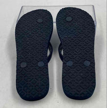 Load image into Gallery viewer, Authentic Tory Burch Womens Blue Printed Slip-On Flip-Flop Sandals Size 5M