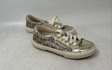 Load image into Gallery viewer, Michael Kors Girls MK100510C Izetta Gold Glitter Lace-Up Sneaker Shoes Size 11