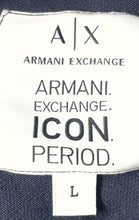 Load image into Gallery viewer, Armani Exchange Mens Black Short Sleeve Collared Icon Period Polo Shirt Size L
