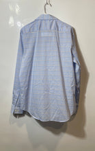 Load image into Gallery viewer, Michael Kors Mens Blue Plaid Print Slim-Fit Long Sleeve Dress Shirt Size L