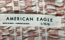 Load image into Gallery viewer, American Eagle Womens Beige Brown Cotton Short Sleeve Casual Blouse Top Size L