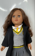 Load image into Gallery viewer, Harry Potter Hufflepuff School Uniform Brown Hair And Eyes 18 Inch Doll
