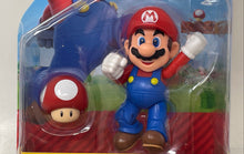Load image into Gallery viewer, JAKKS Pacific World Of Nintendo Super Mario W/ Mushroom Action Figure Sealed