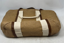 Load image into Gallery viewer, Intimissimi Womens Khaki Canvas Woven Inner Pockets Double Handle Tote Bag