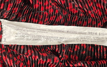 Load image into Gallery viewer, Zara Womens Red & Black Animal Print V-Neck Long Sleeve Blouse Top Size Medium