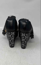 Load image into Gallery viewer, Michael Kors Womens Black Leather Open Toe Wedge Heel Platform Sandals Size 6.5M