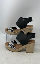 Load image into Gallery viewer, Toms Womens Majorca Brown & Black Side Zip Block Platform Heels Size 6.5