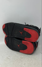 Load image into Gallery viewer, Nike Mens Air Jordan 4 Retro Black Red Lace-Up Low Top Sneaker Shoes Size 8