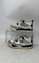 Load image into Gallery viewer, Nike Kids Jordan 4 Retro BQ7670-111 White Black Sneaker Shoes Size 10C No Insole