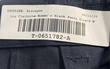 Load image into Gallery viewer, Liz Claiborne Womens Sloane Black Flat Front Slash Pocket Cropped Pants Size 18W