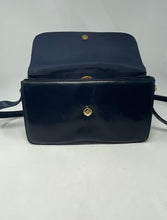 Load image into Gallery viewer, Authentic Etienne Aigner Womens Navy Blue Adjustable Strap Crossbody Purse