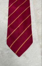 Load image into Gallery viewer, Hugo Boss Mens Pink Yellow Striped Silk Adjustable Long Formal Designer Tie