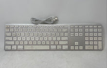 Load image into Gallery viewer, Apple Model A1243 Silver White Portable Slim USB Wired Keyboard Untested