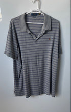Load image into Gallery viewer, Polo Ralph Lauren Mens Gray Striped Short Sleeve Classic Fit Polo Shirt Size XL