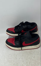 Load image into Gallery viewer, Nike Womens Air Jordan 1 Low Red Black Low Top Lace-Up Sneaker Shoes Size 6