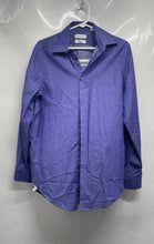 Load image into Gallery viewer, Calvin Klein Mens Purple Cotton Long Sleeve Collared Slim Fit Dress Shirt Sz 15