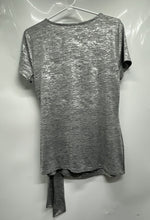 Load image into Gallery viewer, INC International Concepts Womens Gray Space Dye Side Tie Blouse Top Size Medium