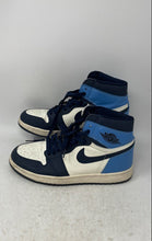Load image into Gallery viewer, Nike Womens Air Jordan 1 High 555088-010 Blue White Lace-Up Tennis Shoes Size 8