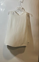 Load image into Gallery viewer, Ann Taylor Womens White Sleeveless Scoop Neck Layered Blouse Top Size PM