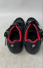 Load image into Gallery viewer, Peloton Mens Black Red 3 Bolt Adjustable Strap Road Cycling Shoes Size 39