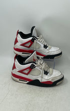 Load image into Gallery viewer, Nike Kids Air Jordan 4 Retro 408452-161 White Red Lace-Up Sneaker Shoes Size 7Y