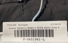 Load image into Gallery viewer, Banana Republic Womens Sloan Black Flat Front Skinny Leg Dress Pants Size 8