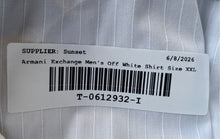 Load image into Gallery viewer, Armani Exchange Mens Off-White Long Sleeve Collared Button-Up Shirt Size XXL