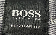 Load image into Gallery viewer, Hugo Boss Mens Gray Black Striped Cotton Collared Golf Polo Shirt Size XL