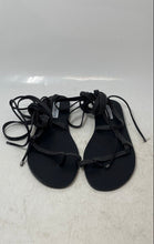 Load image into Gallery viewer, Steve Madden Womens Black Leather Open Toe Ankle Wrap Strappy Sandals Size 9.5M