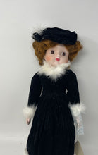 Load image into Gallery viewer, Vintage Heritage Black Dress Brown Hair Collectible Porcelain Doll
