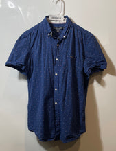 Load image into Gallery viewer, U.S. Polo Assn. Mens Blue Cotton Short Sleeve Collared Button-Up Shirt Size S