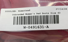 Load image into Gallery viewer, Unbranded Womens Red Leather Mid-Calf Pull-On Cowgirl Western Boots Size 43