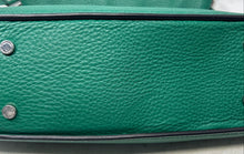 Load image into Gallery viewer, Calvin Klein Womens Green Pebble Leather Inner Pockets Bottom Studs Shoulder Bag