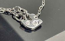 Load image into Gallery viewer, Authentic Swarovski Women's Silver-Tone Trilogy Blue Clear Crystal Necklace