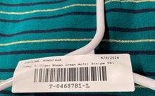 Load image into Gallery viewer, Tommy Hilfiger Womens Green Multi Striped Short Sleeve Crew Neck T-Shirt Size M