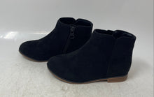 Load image into Gallery viewer, Cat & Jack Girls Black Suede Side Zip Round Toe Ankle Boots Size 10