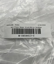 Load image into Gallery viewer, Art Class Womens Black White Patent Faux Leather Bowler Crossbody Handbag W/ Tag