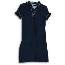 Load image into Gallery viewer, Tommy Hilfiger Womens Navy Blue Collared Short Sleeve Polo Shirt Dress Size S