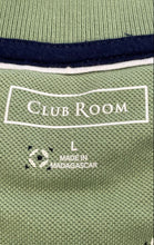 Load image into Gallery viewer, Club Room Mens Green Geometric Print Short Sleeve Regular Fit Polo Shirt Size L